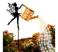 Solar LED Watering Can - Outdoor Garden Light Decor, Solar-Powered Metal Watering Can with LED Lights | Weather-Resistant Fairy Garden Light for Yard, Lawn, Patio, Porch, Walkway, Balcony, Party, Birt