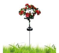 Solar Light Flowers - Fake Floral Lawn Decor, With 56 Color LEDs Memorial Day Flowers | Creating An Eternal Memory Symbol To Pay To Loved People While Enhancing Cemetery Decoration With Soothing