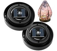 Solar Light Tops - Replacement Lantern Lids, 3.15 Inch Waterproof Lighting Parts with Built-in LED Bulbs, Garden Decor Components, Backyard Driveway Hardware, Pathway Lantern Accents for Deck Patio