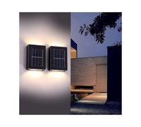 Solar Lights Outdoor 2pcs Waterproof Outdoor LED Wall Light Up and Down Solar Lights for Garden Patio Garage Driveway - Warm White