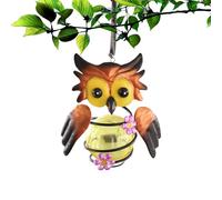 Solar Lights Outdoor - Metal Waterproof Decorative Lantern | Solar Owl Lights Outdoor Waterproof with Stake, Garden Hanging Lamp for Patio Yard, Rust-Resistant Ornament for Balcony Fence