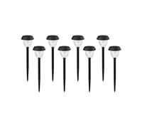 Solar Lights Outdoor Waterproof 8 Pack, Faster Charge Solar Lights for Outside with Vibrant Mandala Pattern White Light