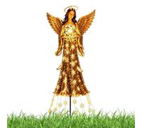 Solar Lights Outdoor, Waterproof LED Angel Blessing Statue, Garden 11.8 In | Automatic Dusk To Dawn Illumination Weatherproof Memorial Stake Yard Accent Glowing Figurine