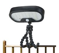 Solar Motion Light - Outdoor LED Security Lamp with Flexible Tripod | Waterproof Fence Lamp Featuring Motion Sensor Activation Adjustable Angles Energy Efficient Design for Balcony Terrace Porch