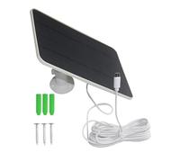 Solar Panel - 20W 5V Monocrystalline Silicon | Security Camera Charger | Weatherproof Solar Power Supply | Energy Efficient Outdoor Indoor Use For Home Office Porch