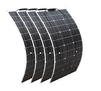 Solar Panel 400w Flexible Monocrystalline Solar Panel Module Ultra Thin and Waterproof for Motorhome, Roofs,12V Battery and Uneven Surfaces (4 * 100W)