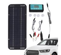 Solar Panel Car Battery Charger - 12 V/24 V kit, Solar maintainer | 20 W Waterproof Charger, Portable Power Solution, Reliable Backup Panel for Snowmobile, Truck, Tractor, Car and Motorcycle Batteries