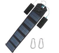 Solar Panel Charger, 120W Folding Cellphone Charging Bank, USB Port Waterproof Power Supply for Travel, Camping, Hunting, RV, Survival, Beach, Backpacking, 31.1x6.5x0.39 Inch
