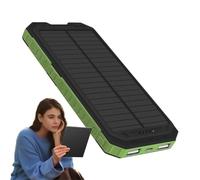 Solar Panel Charger Shell, Lightweight Charging Device with Built-in Light and Compass, Ideal for Backpacking, Hiking, Camping, Outdoor Adventures, Travel Use, 14.9x7.9x1.7cm