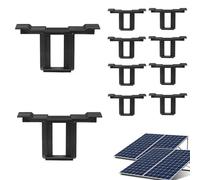 Solar Panel Drenaje Clip - Edge Mount Water Flow Clamp for Roof System Maintenance | 10 piezas ABS Mounting Clip Set with Photovoltaic Panel Cleaning, Rainwater Dust Control Use for Dirt Control