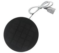Solar Panel for Camera - Portable USB Charger, 1.2W 5V Round Solar Panel with Weatherproof Coating, Compact Power Supply, Outdoor Accessory for Camping Headsets Fans Travel Home