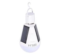 Solar Panel LED Light Bulb, Solar Emergency Bulb Light with 1200mAh Battery, Triple - Angle Charging IP65 Waterproof E27 Base for Camping Hiking Power Outage Home Lighting (12W)