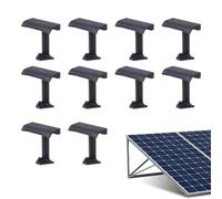 Solar panel mounting brackets x10- 10 Pieces 30mm Photovoltaic Support - Solar Panel Clamps | for RV Pool Fence Wall Ground Garage Boat Greenhouse Farm Commercial Industrial
