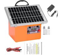 Solar Pastor Electrico, 32KM cerca eléctrica Controlador de 0.5J / 9.5KV, con batería de Panel Solar de 7.5W, para prevención de vida silvestre, granjas, aves de corral, jardines