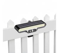 Solar Pathway Light, Motion Sensor Clip Lamp, Waterproof Outdoor Garden Fixture, Rechargeable LED Panel Build, Yard Fence Deck Illumination Device, Patio House Garage Balcony 7.09x1.57x1.77 inches