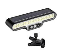 Solar Pathway Lights, Motion Sensor Clip On Waterproof LED Outdoor Lamp for Garden Fence Yard Patio Lighting, Solar Powered Auto Charging Design for House, Balcony, Garage Use, 7.09x1.57x1.77 inches