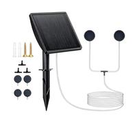 Solar Pond Aerator, Rechargeable Fish Tank Air Pump, Portable
