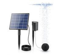 Solar Pond Aerator with Air Pump, 2.5W Solar Air Pump for Outdoor Fish Ponds, Large Capacity Oxygen Pump, Quiet Portable Pond Aerator for Aquarium, Garden Pond, Fountain