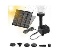 Solar Pond Pump with Built-in Battery 4 Fountain Styles for Outdoor Zekai