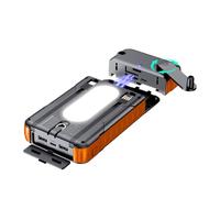 Solar Power Bank - 16x10x3cm Waterproof Battery Pack 20000mAh | 1x Adventure-Ready Hand Crank Solar Charger Power Bank,for Phone For Camping Hiking Travel Fishing Backpacking Smartphone Tablet