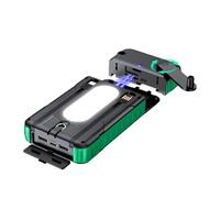 Solar Power Bank - 16x10x3cm Waterproof Battery Pack 20000mAh | Adventure-Ready Hand Crank Solar Charger Power Bank, 1x for Phone For Camping Hiking Travel Fishing Backpacking Smartphone Tablet