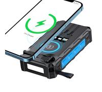 Solar Power Bank - Cargador solar - Hand-Cranked Power Bank with LED Light | Plegable inalámbrico Powerbank Built-In SOS Alarm Function And Compass For Ciclists Fishing Hiking, Women Men