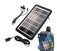 Solar Power Bank, Portable Solar Charger, 6 Volt 3W Compact Backup, Lightweight USB Powers Supply, Outdoor Survival Camping Gear, Travel RV Hiking Boat Storm Use