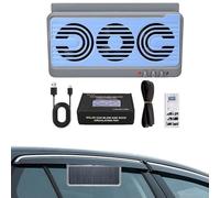Solar Power Car Fan, Auto Exhaust Ventilator, Quiet Solar Accessory, Gray and Blue, for Suv, Sedan, Truck, Rv Travel Air Circulation Cooling Enhancing Ventilation During Summer, Winter Travels