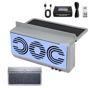 Solar Power Car Fan, Solar Window Vent, Vehicle Air Circulator, Quiet, Eco Friendly, Compact Size, Heat Reduction, Easy Install, Continuous, Perfect for Sedan, SUV, RV, 23.5x13x5.5 cm