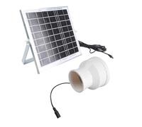 Solar Power Run - Ventilador de escape de 75 mm a 110 mm, juego de conversión para ventilación de ático, baño, garaje, con cable de 16.4 pies, estructura de ventilación solar
