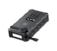 Solar Powerbank, Foldable Fast Charging Battery, Wireless Power Bank with Light, Built-in Compass and SOS Alarm for Hiking, Fishing, Camping, Cyclists, Outdoor, Survival Use Safety 6.54x3.35x1.38in