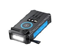 Solar Powerbank, Foldable Fast Charging Battery, Wireless Power Bank with Light, Built-in Compass and SOS Alarm for Hiking, Fishing, Camping, Cyclists, Outdoor, Survival Use Safety 6.54x3.35x1.38in