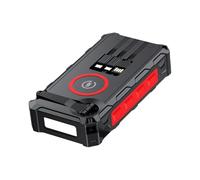 Solar Powerbank - Plegable inalámbrico Powerbank incorporado SOS Alarm Function and Compass | Hand-Cranked Power Bank with LED Light for Ciclists Fishing Hiking
