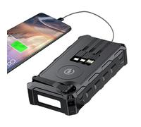 Solar Powerbank, Schnellladefähige Powerbank Mit Integrierter LED-Beleuchtung - Elektronische Geräte, Zusammenklappbarer Wasserdichter Akkupack Für Angeln Camping Reisen Und Haushaltsgebrauch