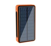 Solar Powerbank - Solarladegerät Powerbank Mit USB-Anschluss | 20000mAh Wasserdicht Mit LED-Leuchte Für Unterwegs Camping Erwachsene Jugendliche