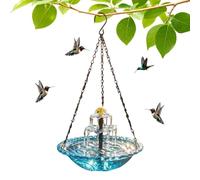 Solar Powered Bird Bath - Outdoor Watering Bowl for Small Birds | Hummingbird Bathing Dish with Sunlight Powered Fountain, Garden Patio Backyard Balcony Deck Courtyard Decor for Wildlife Enthusiasts