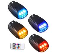 Solar Powered Cab Lights - Led Marker Lights for Motorcycle Vehicles | Smart Sensing Waterproof Automotive Accessories, Energy-Saving Roof Signal Lamps, Lighting Kit for Night Driving, 10x6x3.8cm ABS