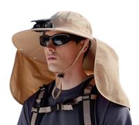 Solar Powered Cooling Hat - USB Rechargeable Fan Cap, Summer Outdoor Sun Hat, Portable Personal Cooling Wearable System Device, Fan Ventilation Lightweight Breathable Sun Protection Design for Be