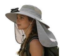 Solar Powered Cooling Hat - USB Rechargeable Fan Cap, Summer Outdoor Sun Hat, Portable Personal Cooling Wearable System Device, Fan Ventilation Lightweight Breathable Sun Protection Design for Be