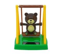 Solar Powered Dancing Bear - Cute Dashboard Swing Ornament | ABS Solar Moving Figurine For Car Interior Office Desk and Home Decor, Battery-Free Swaying Bear Toy Car Accessory For All Ages