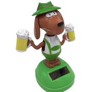 Solar Powered Dancing Dog - Dog Swinging Animated Dancer Toy, Dancing Bobble-Head Beer Dogs, Doeg Solar Figures | Swinging Animated Dancer Toy Solaer Powered For Car Office Desk