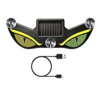 Solar Powered Eyes Warning Light - Dynamic Solar And USB Powered Decoration