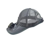 Solar Powered Fan Hat - Breathable Polyester 56-60cm | USB Rechargeable Wide Brim Sun Baseball Cap | Unisex Built In Cooling Mesh Visor Headwear for Beach Climbing Outdoor Cycling Hiking Golf