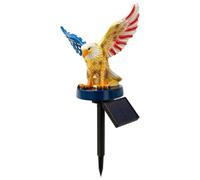 Solar Powered Garden Light, Patriotic Eagle LED Lamp, Solar Lighting