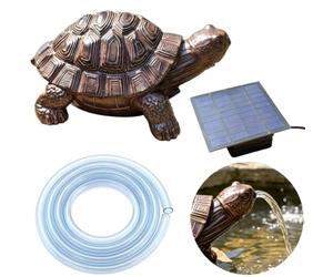 Solar Powered Garden Turtle Water Fountain,Turtle Solar Water Fountain Garden Decor,Resin Turtles Fountains,Weatherproof Water Fountains Outdoor,for Pool Ponds Gardens Decor