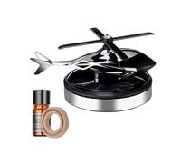 Solar Powered Helicopter Fragrance Diffuser, Solar Powered Car Aromatherapy Decoration, Helicopter -Shaped Solar Power Air Freshener, Airplane Car Air Freshener (Silver)