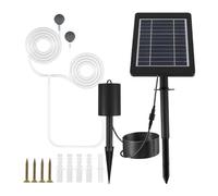 Solar Powered Hydroponics Air Pump Ground Insertion 3 Gears Oxygen Air Pump for Pool Aquarium