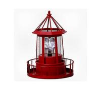 Solar Powered LED Lighthouse with 360 Degree Rotating Light, Waterproof Outdoor Garden Decoration for Courtyard, Yard and Lawn