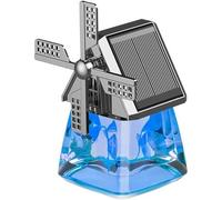 Solar-Powered Windmill Aroma Car Air Freshener, Car Air Freshener Solar Energy Rotating, Cute Windmill Design, Cars Essential Oil Aromatherapy, Auto Interior Decoration (Blue Ocean)