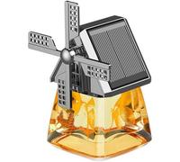 Solar-Powered Windmill Aroma Car Air Freshener, Car Air Freshener Solar Energy Rotating, Cute Windmill Design, Cars Essential Oil Aromatherapy, Auto Interior Decoration (Yellow Lemon)